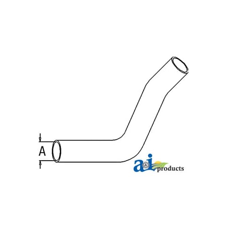 A & I Products Radiator Hose, Upper 12" x2" x2" A-R126605